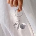Syringe Stethoscope Keychain Chain Keyring Doctor Nurse Physicians