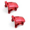 2pcs Metal Front and Rear Differential Cover Gearbox Cover,2
