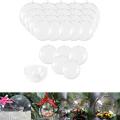 30pcs Plastic Christmas Hollow Ball Transparent Candy Packaging Box