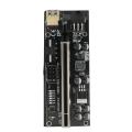 8x 16x Extender Pcie Riser Adapter Card Sata 6pin Power Black(5set)
