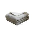 Twist Pattern Fleece Fur Blanket Warm Winter Blanket Gray