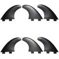 3pcs Plastic Nylon+fiberglass Black for Fcs Surf Fins G5 Size