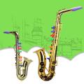 Saxophone 8 Colored Keys Simulation Toy for Children Party Toy Gold