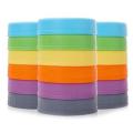 18pcs Plastic Mason Jar Lids with Rings - Colored Plastic Storage Cap