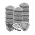 15 Pack Heart Shape Metal Tins Candle Jars Candle Containers