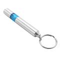 Cylinder Shape Blue Silver Tone Car Static Elimination Discharger Anti-static Keychain