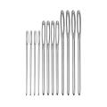 12 Pieces Steel Knitting Needles Sewing with Clear Bottle, 3 Sizes