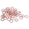 50 Pcs Copper Crush Washer Flat Seal Ring Fitting 6mm X 10mm X 1mm