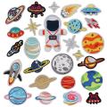26pcs Planet Astronaut Diy Sew Decor Stickers for Clothing,backpack