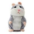 Talking Hamster Plush Electronic Hamster Toy for Kids Gray