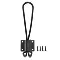 12 Pack Black Vintage Double Coat Hangers,(black Screws Included)