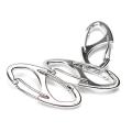 20pcs Zinc Alloy 8 Shape 1.6 Inches Small Carabiner Clips Silver