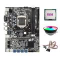 B75 Eth Mining Motherboard 8xpcie to Usb+g550 Cpu+dual Switch Cable