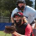 Baseball Protective Mask Softball Umpire and Catcher's Mask,red