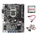 B75 Eth Mining Motherboard 8xpcie to Usb+g1610 Cpu+dual Switch Cable