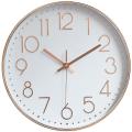 12inch Quartz Wall Clock for Indoor Modern Decorative Rose Golden