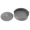 Air Fryer Silicone Pot-replacement for Paper Liners, Gray