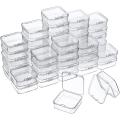 60 Pcs Bead Containers Small Clear Containers with Lids for Jewelry