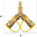 3/8 Inch Y-splitter Natural Gas Quick Connect Adapter