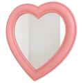 Makeup Mirror Desktop Wall Mounted Dual-use Heart-shaped Pink
