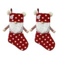 Christmas Stockings, Faceless Elderly Home New Year Fireplace, A
