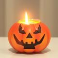 Halloween Ghost Face Pumpkin Candle Holder Candle Lamp Decorations