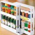 Exquisite Spice Rack Double Storage Food Rack Rotating Spice Rack