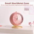 Battery Operated Desk Alarm Clocks with Light,retro Silent Pink