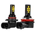 2pcs Car Highlight Fog Light H8/h11 3030 12smd Cold White