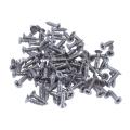 100x Stainless Steel Flat Head Self-tapping Screw 12x3mm Silver