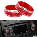 Aluminum Cd Switch Button Cover Trim for 11-17 Jeep Wrangler Jk(red)