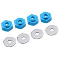 4 Pcs for Hsp 1:10 to 1:8 Tire 12mm to 17mm Hex Conversion Light Blue
