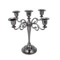 5-candle Metal Candelabra Tall Candle Holder (black)