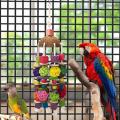 Large Bird Parrot Toys,multicolored Wooden Blocks Bird Chewing Toy