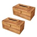 Paper Rack Rattan Tissue Box Elegant Home Decoration Handmade Case