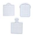 3pcs Diy Crystal Epoxy Square Mould Tray Plate Pad Silicone Mould