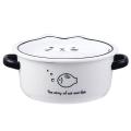 Japanese Household Noodle Bowl Ceramic Soup Bowl with Handle-a