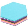 6 Pack Hexagon Felt Pin Board Colorful Foam Wall Decorative Tiles