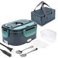Electric Lunch Box,for Car,home & Office- Capacity 1.5l Us Plug Green