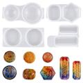 4 Pack Silicone Resin Moulds for Pendant Jewelry Resin Casting Molds