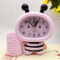 Pen Holder Alarm Clock Electronics Clock Children Gift Clock Pink