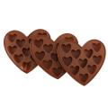 3pcs Heart Shape Silicone Molds Chocolate Making, Ice Square Molds