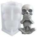 Candle Moulds,skull Silicone Candle Moulds(cover Mouth)