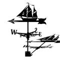 Sailboat Weather Vane - Retro Sailboat Weathervane Silhouette