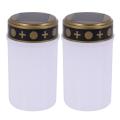 White Grave Candle for Cemetery Grave Solar Lights 1pcs