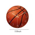 Basketball Acrylic Silent Wall Clock Bedroom Living Room Alarm Clock