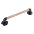Industrial Style Pipe Furniture Handle Black Wrought Iron Rope Handle