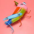 Metal Yard Art Grasshopper Statues for Patio Lawn Decorations Pink