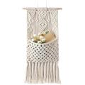 Mail Holder Wall Mount Cotton Wovening Hanging Pocket Home Decor