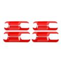4pcs Exterior Door Handle Bowl Trim Cover Decor for Ford F-150 Red